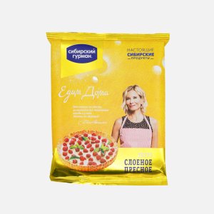 Тесто Сибирский Гурман Едим Дома Слоеное пресное пл/уп 500г