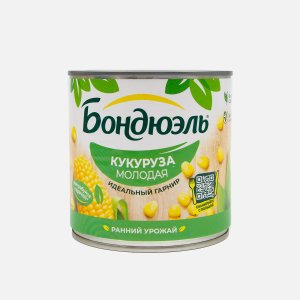 Кукуруза Бондюэль молодая сладкая ж/б/ключ 425мл/340г