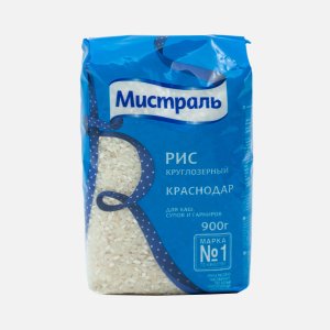 Рис Мистраль Краснодар круглозерный пл/пак 900г