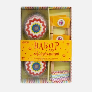 Набор тарталетки+пики 24+24 Шеврон 2-0037