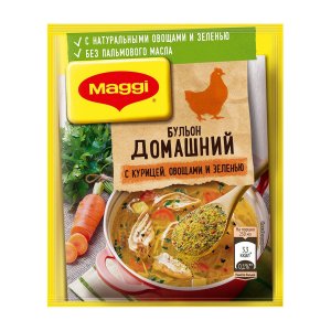Бульон Магги Домашний с курицей и овощами и зеленью пл/уп 100г