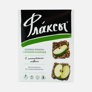 Крекеры Компас здровья Флаксы льнян с яблоком/корицей б/глют 120г