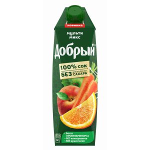 Сок Добрый из яблок/апельсинов/персиков/моркови т/п 1л