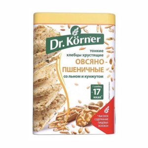 Хлебцы Др Корнер Овсяно-пшеничные со льном и кунжутом 100г