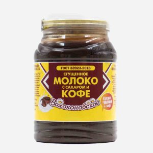 Молоко сгущ Волоконовское с сахаром и кофе ГОСТ 7.5% пл/б 380г