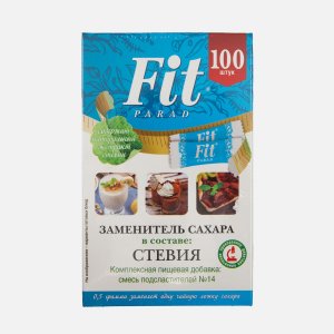 Заменитель сахара ФитПарад №14 стевия 100 саше к/к 50г