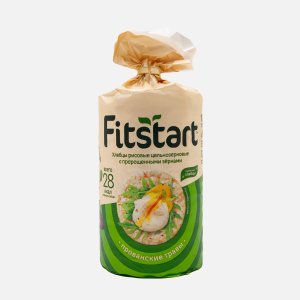 Хлебцы Фитстарт рисовые цельнозерн Прованские травы пл/уп 90г