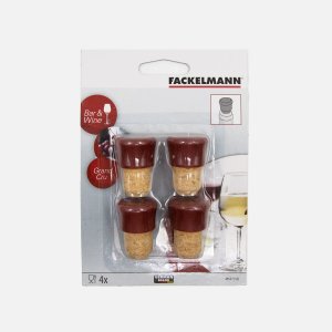 Пробки Факельманн д/бутылок 4шт 2,8х3,9см арт49557