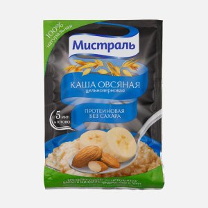 Каша Мистраль овсяная Протеиновая цельнозерновая без сахара 40г