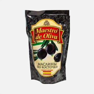 Маслины Маэстро де Олива б/к дой/пак 170г