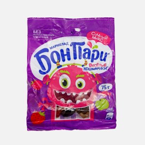 Мармелад жевательный Бон Пари Веселые Кошмарики пл/уп 75г