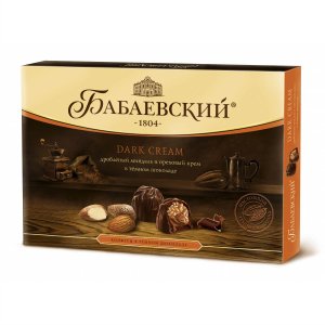Конфеты Бабаевский Дарк дробленый миндаль/ореховый крем к/к 200г