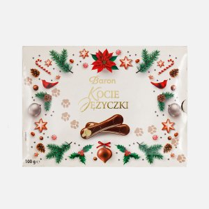 Конфеты Милано Кошачьи язычки из молоч/бел шок 100г