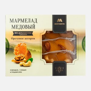 Мармелад Мармеко медовый Ореховое ассорти без сахара к/к 200г