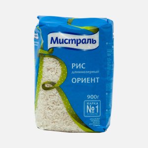 Рис Мистраль Ориент белый длиннозерный пл/пак 900г