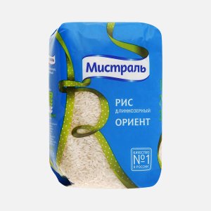 Рис Мистраль Ориент белый длиннозерный пл/пак 900г