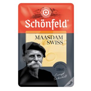 Сыр Шонфилд Свисс Маасдам нарезка 48% 125г