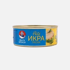 Икра трески Санта Бремор Пате деликатесная ж/б/ключ 90г
