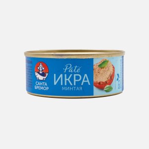 Икра минтая Санта Бремор Пате деликатесная ж/б/ключ 90г