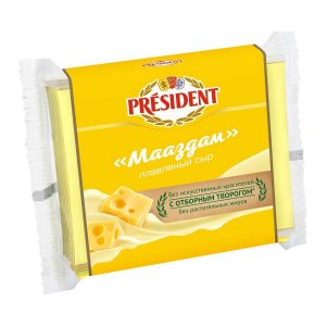 Сыр Президент Мастер Бутерброда Маасдам нарезка 150г
