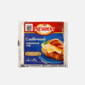 Сыр Президент Мастер Бутерброда Сливочный нарезка 150г