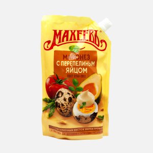 Майонез Махеевъ Премиум с перепелиным яйцом дой/пак 400мл