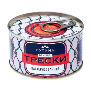 Икра Путина трески пробойная соленая пастериз ж/б/ключ 125г
