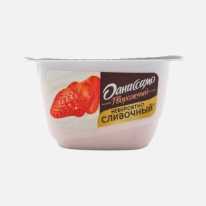 Продукт творожный Даниссимо Королевская клубника 5.6% пл/ст 130г