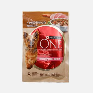 Корм Пурина Ван Контроль веса мини индейка/морковь в подливе 85г