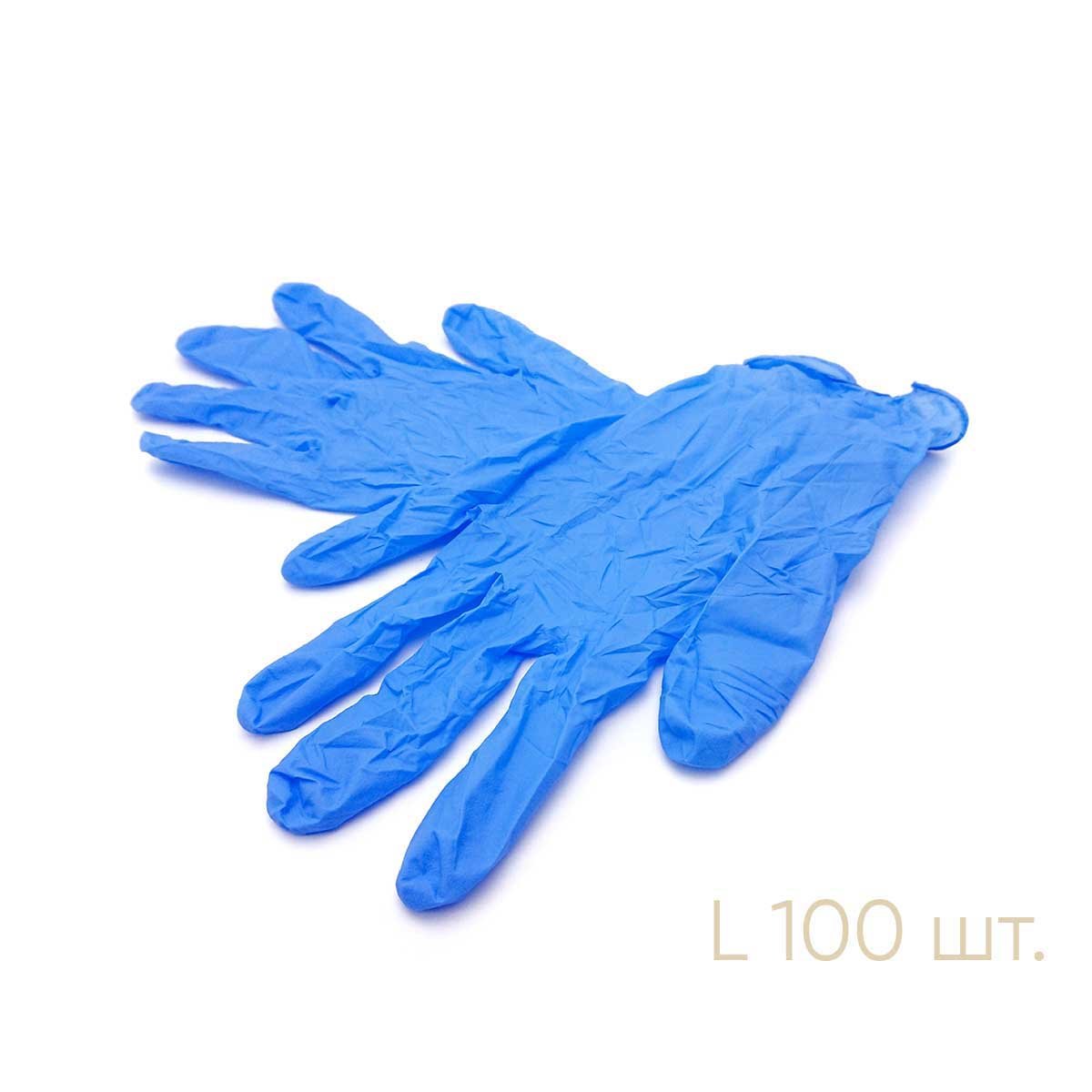 Перчатки нитриловые нестерильные L 100шт