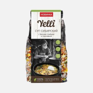 Суп Йелли Сибирский с белыми грибами и перловкой пл/пак 125г