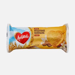 Печенье Любятово Воздушное ванильное с корицей пл/уп 200г