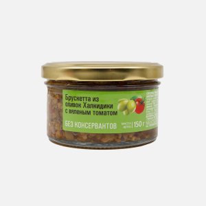 Брускетта Оливатека из оливок Халкидики с вяленым томатом 150г