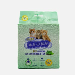 Наполнитель Хакасе Ареккусу Тофу Зеленый чай комкующийся 6л