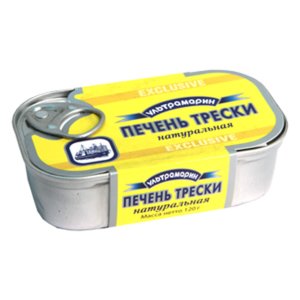 Печень трески Ультрамарин натуральная ж/б 120г