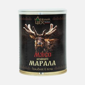 Мясо Таёжный цех Алтайского марала томлёное в печи ж/б 338г