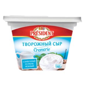 Сыр Президент творожный Кримери сливочный 56% пл/ванна 140г