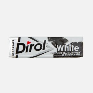 Жевательная резинка Дирол Вайт с активированным углем 13,6г