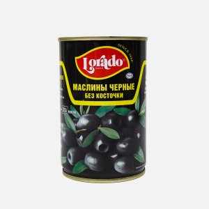 Маслины Лорадо чёрные б/к ж/б 314мл