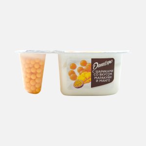 Йогурт Даниссимо Фантазия Хрустящие злаковые шарики со вкусом маракуйи и манго 6.9% пл/ст 105г