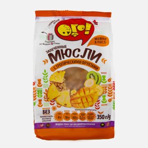 Мюсли Ого! запеченные с тропическими фруктами 350г