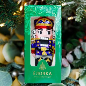 Украшение елочное Щелкунчик-2 12,5см стекло С1390