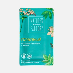 Шоколад Нэйчес аун Фэктери Гречишный с матчей 20г