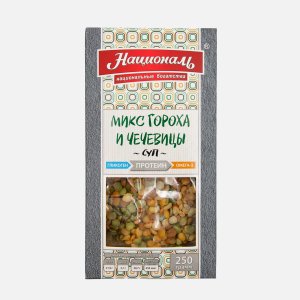 Смесь Националь гороха и чечевицы к/к 250г