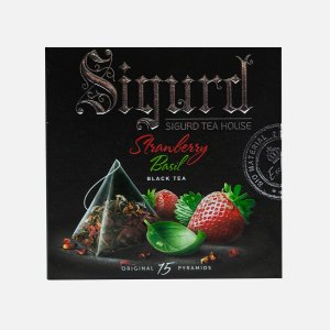 Чай Сигард Клубника/базилик черный 15пирам*2г