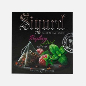 Чай Сигард черный Малина/мята 15пирам*2г