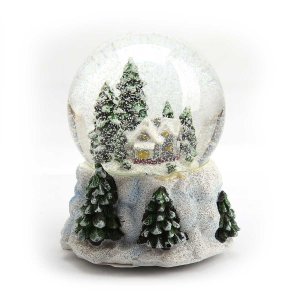 Фигурка Домик в стеклянном шаре d10см L12,7W12H15,4см 722546