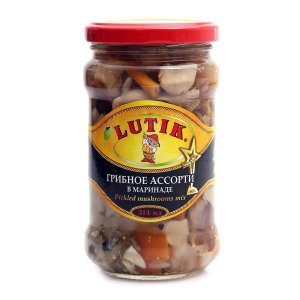 Грибное ассорти Лютик в маринаде ст/б 280г