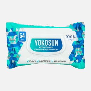 Салфетки Йокосан Антибактериальные влажные для всей семьи 54шт