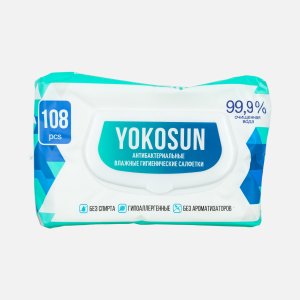Салфетки Йокосан Антибактериальные влажные для всей семьи 108шт